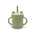 Bicchiere in Silicone con Manico e Cannuccia Fresh GREEN